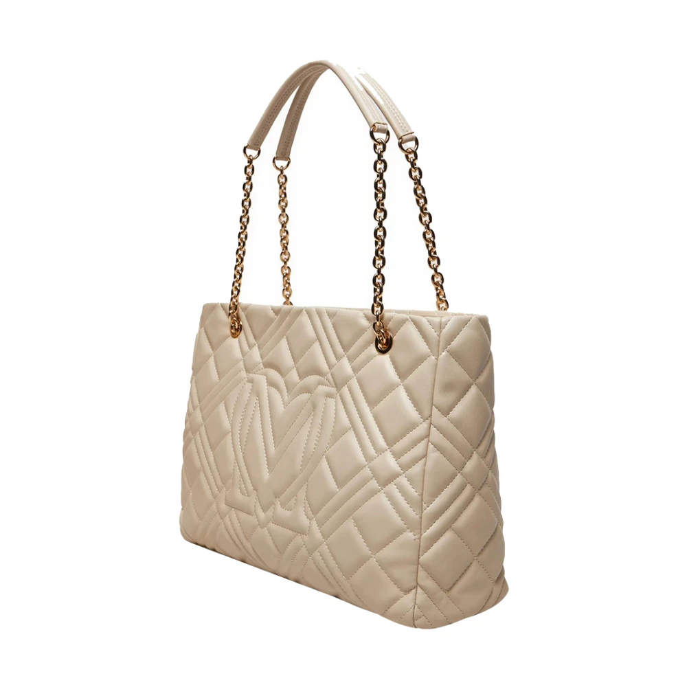 Moschino Ivoor Shopper Tas Beige Dames