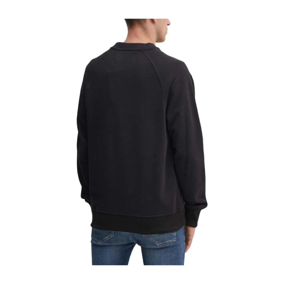 Calvin Klein Applique Sweatshirt Rechte Snit Black Heren