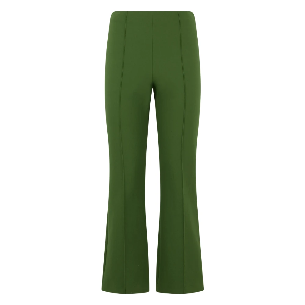 Vince Women's Green Niki Mid-Rise Pintuck Crop Flare Pant - Wide Trousers - Xs - Trousers