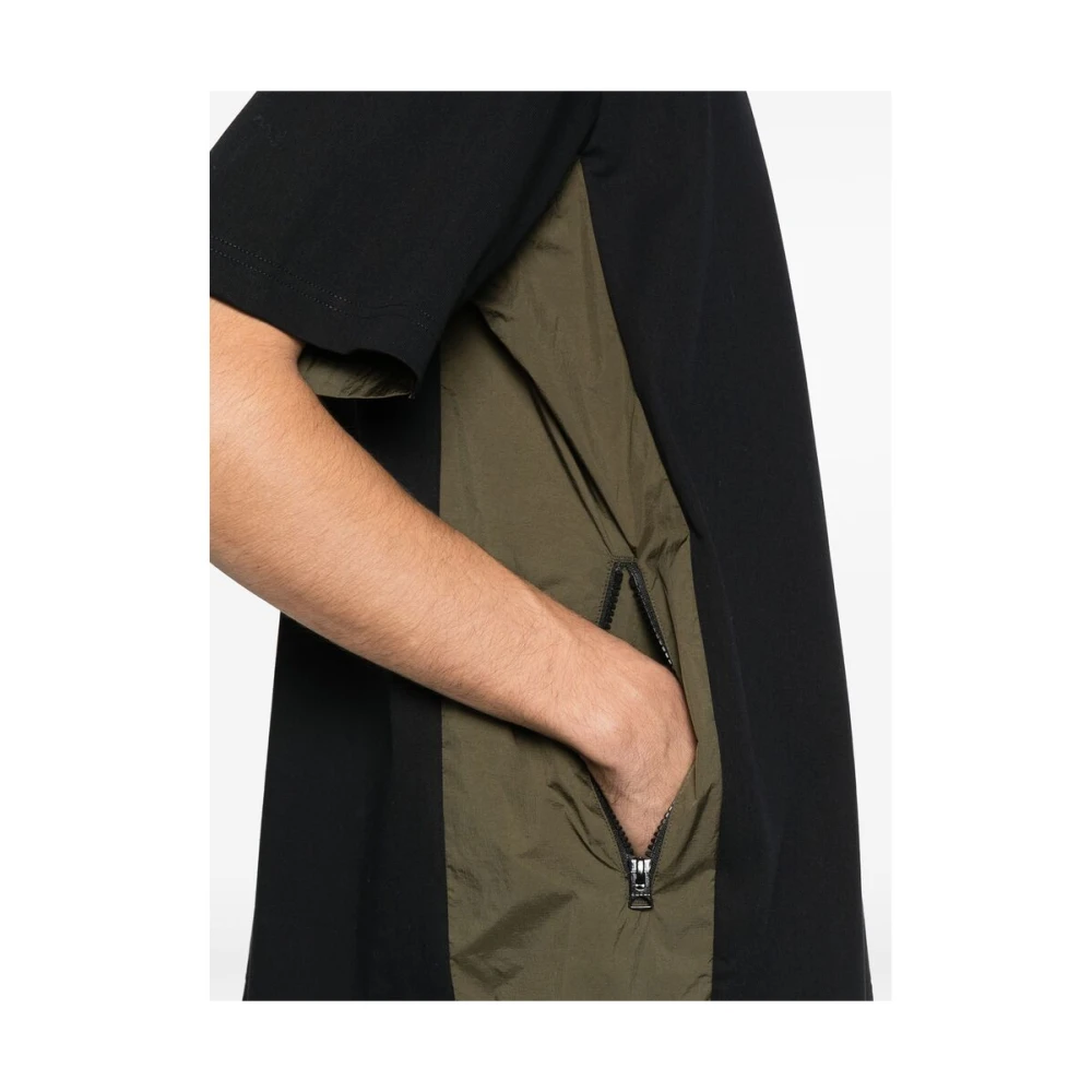 Sacai Zwarte Zak Rits T-shirt Trekkoordzoom Black Heren