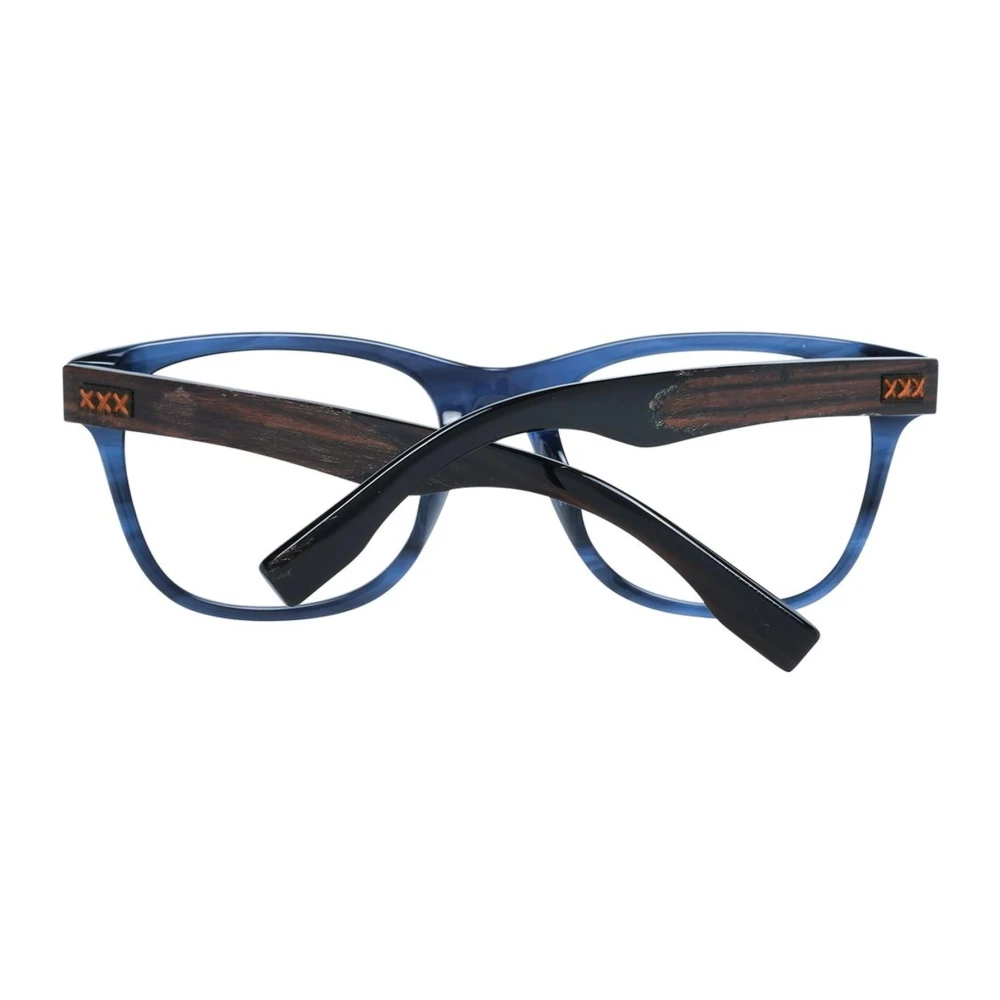 Ermenegildo Zegna Blauwe Rechthoekige Kunststof Optische Monturen Multicolor Heren