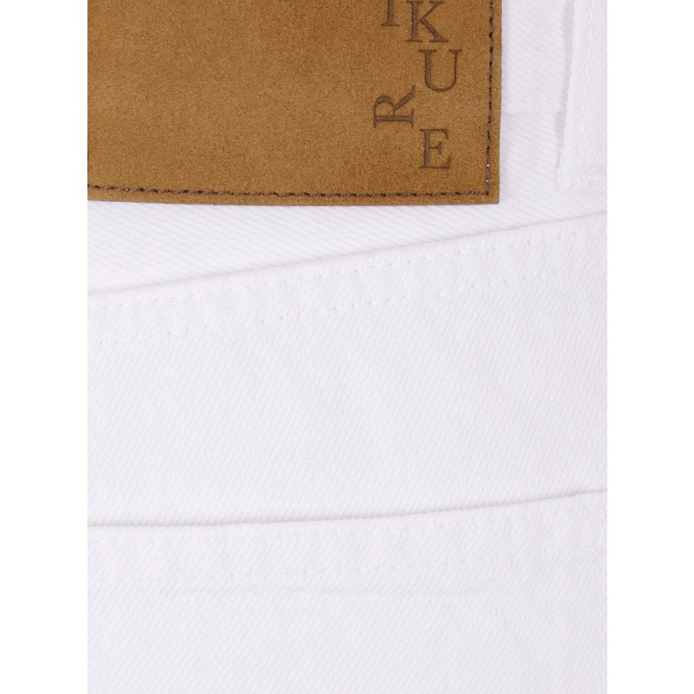 Haikure Korea Wijde Pijpen Jeans White Dames
