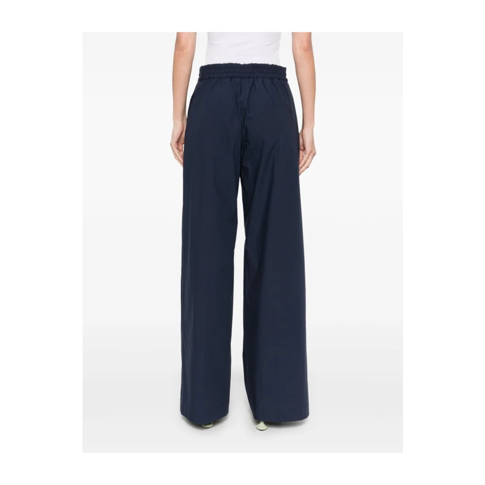 P.a.r.o.s.h. Blauwe Broek met Elastische Tailleband Blue Dames