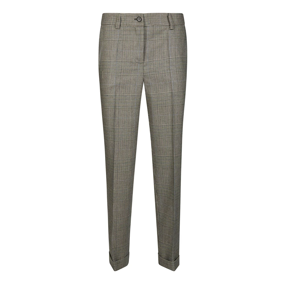 P.a.r.o.s.h. Rechte Prins van Wales Broek Beige Dames