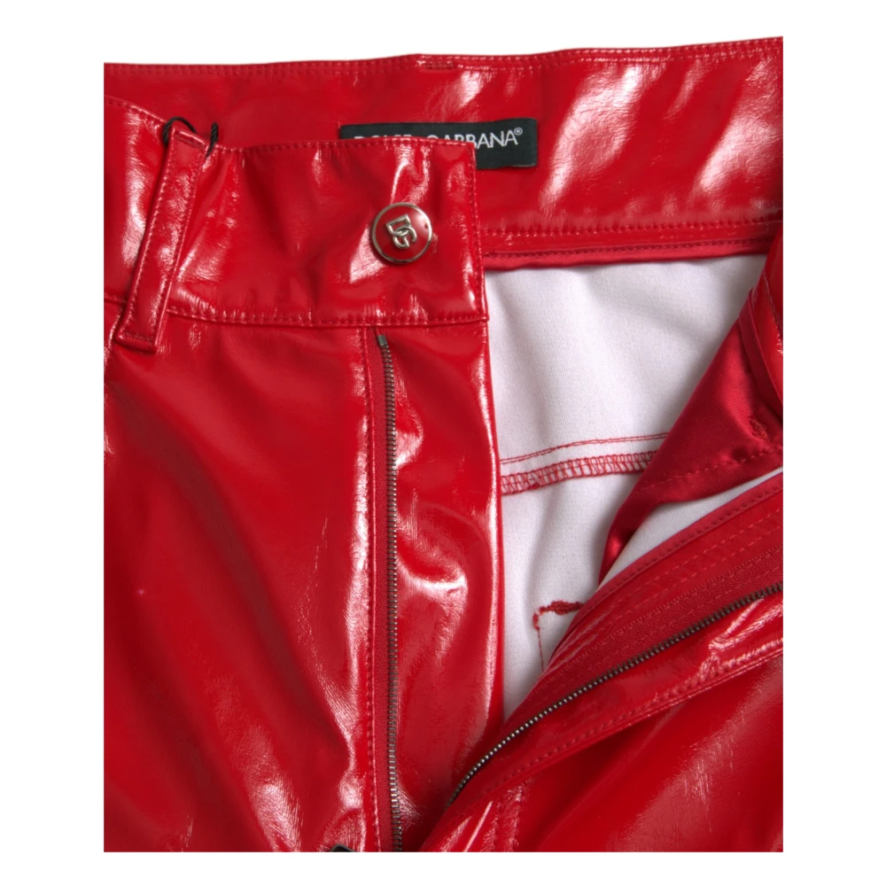 Dolce & Gabbana Rode High-Waist Skinny Broek Red Dames