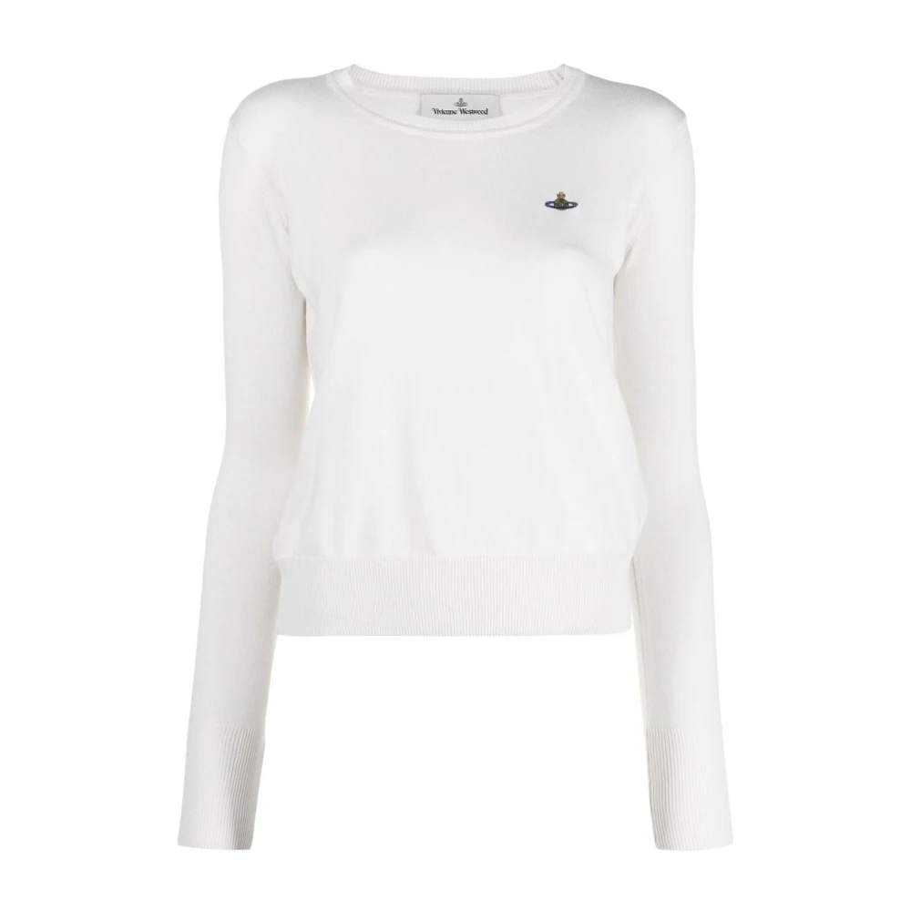 Vivienne Westwood Women's Beige Orb-Embroidered Sweater