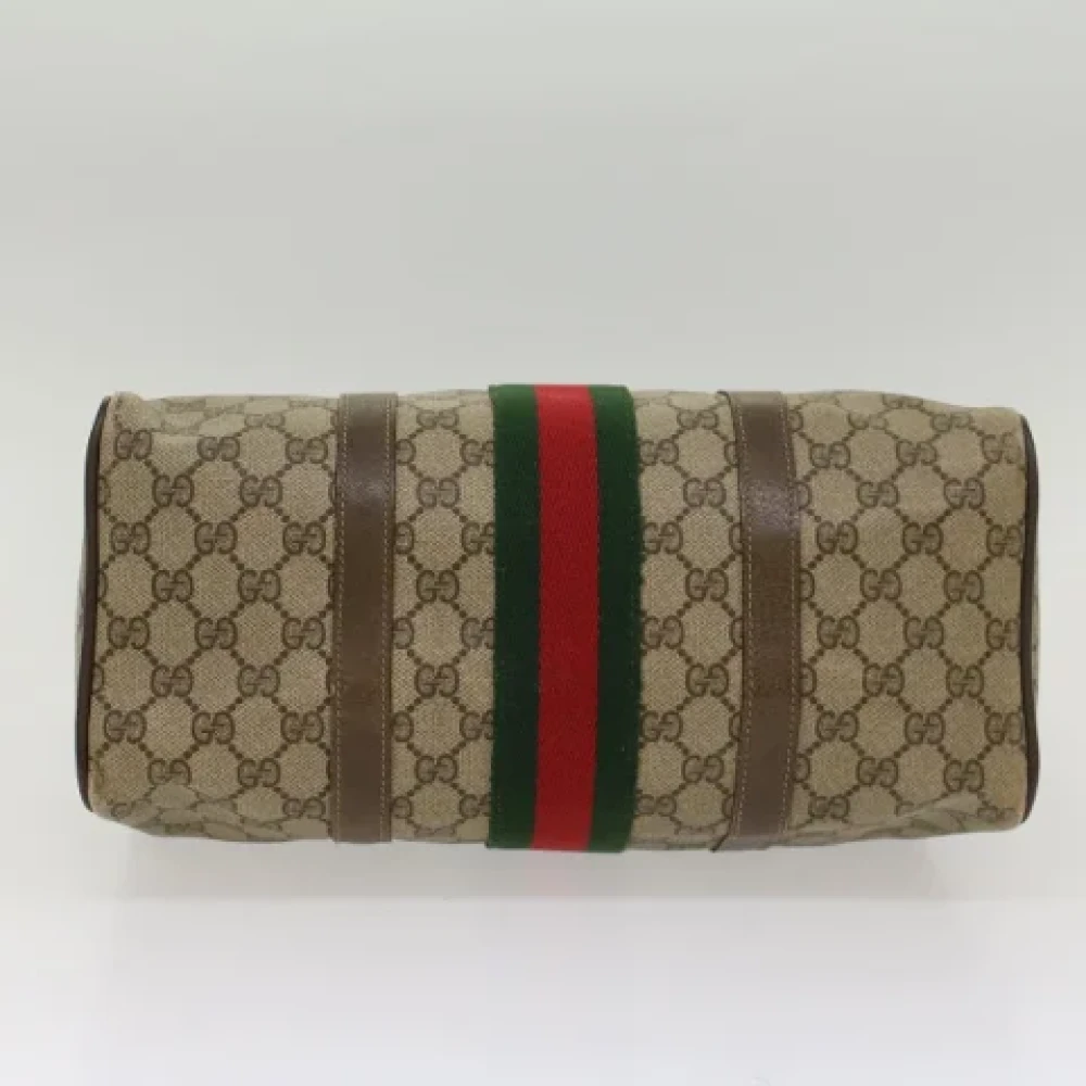 Gucci Vintage Pre-owned Canvas travel-bags Beige Dames