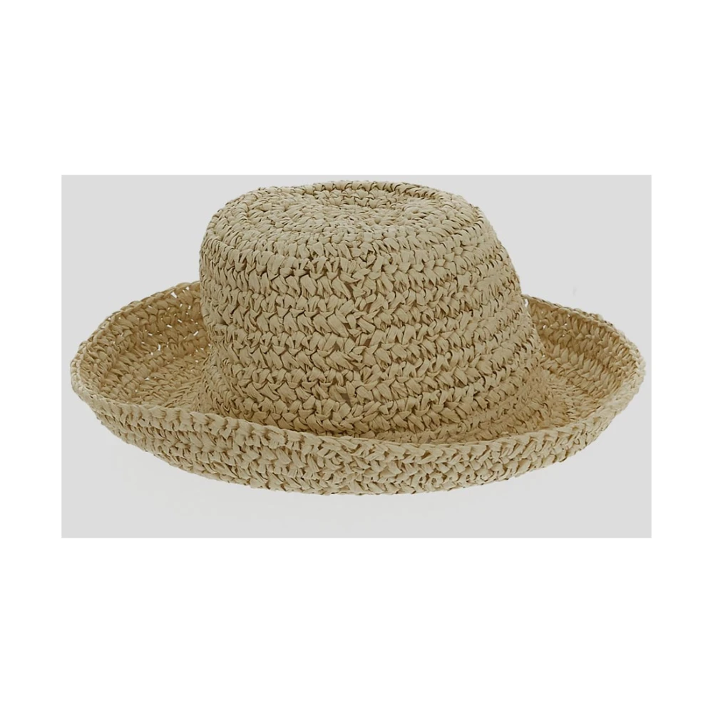 Ganni Papieren logo hoed voor vrouwen Beige Dames