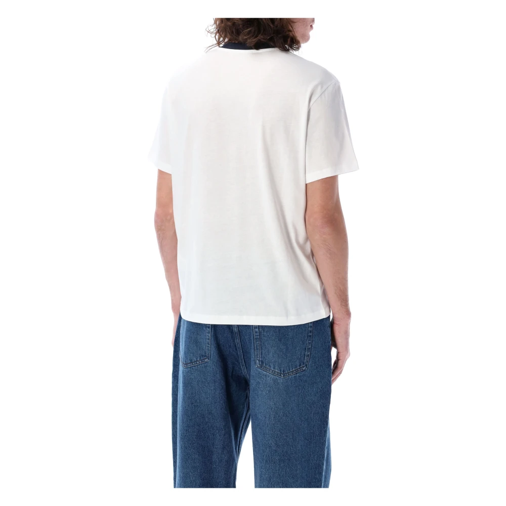 Ami Paris Wit Logo T-shirt Slim Fit White Heren