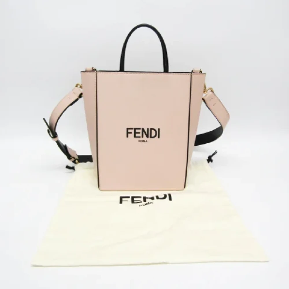 Fendi Vintage Pre-owned Leather fendi-bags Beige Dames