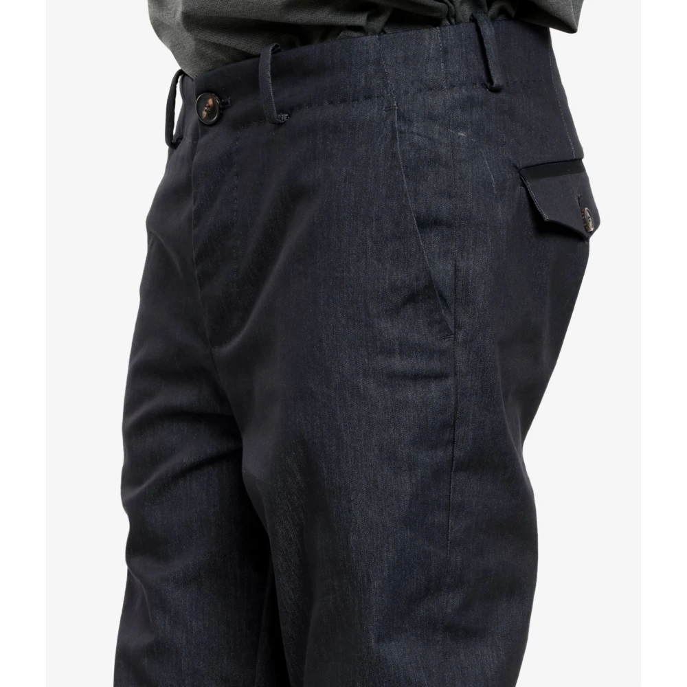RRD Denim Effect Regular Waist Trousers Blue Heren