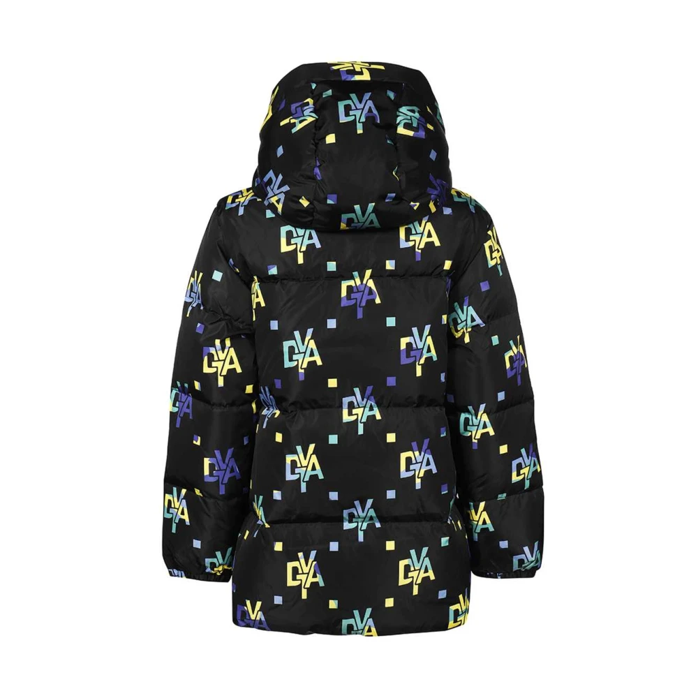 duvetica Monogram Print Donsjas Black Dames