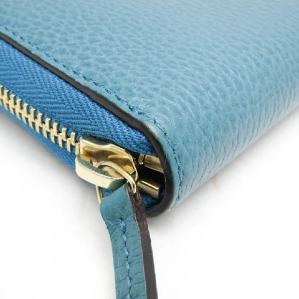 Gucci Vintage Pre-owned Leather wallets Blue Dames