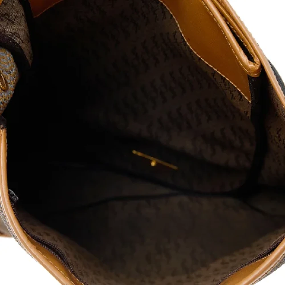 Yves Saint Laurent Vintage Pre-owned Coated canvas shoulder-bags Brown Dames