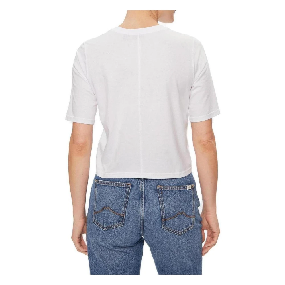 Calvin Klein Dames Crop T-shirt Lente Zomer Collectie White Dames