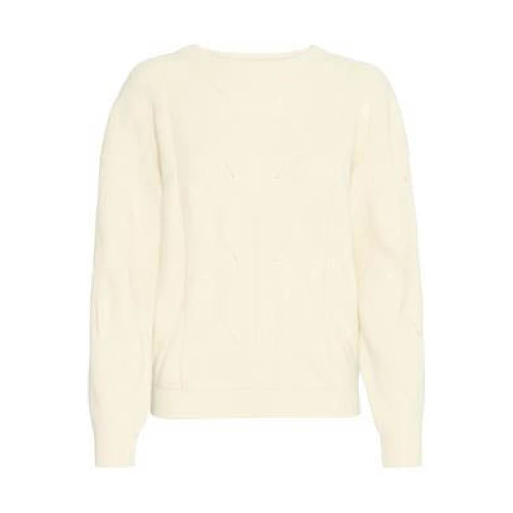 Ichi Almond Milk Gebreid White Dames