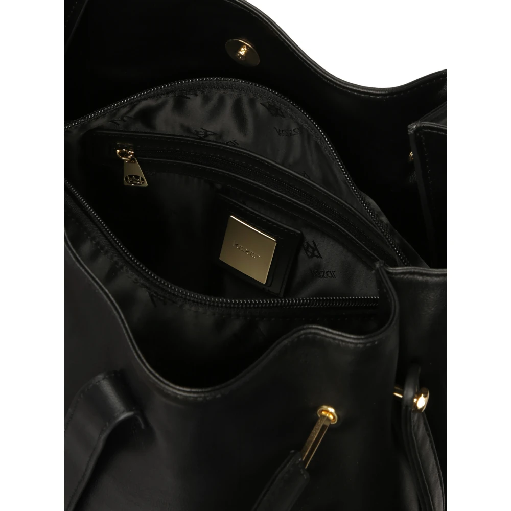 Kazar Zwarte schoudertas en metalen handgrepen Black Dames