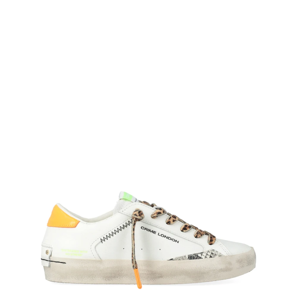 Crime London Distressed Tropic Juice Sneaker Dames Schoenen Wit