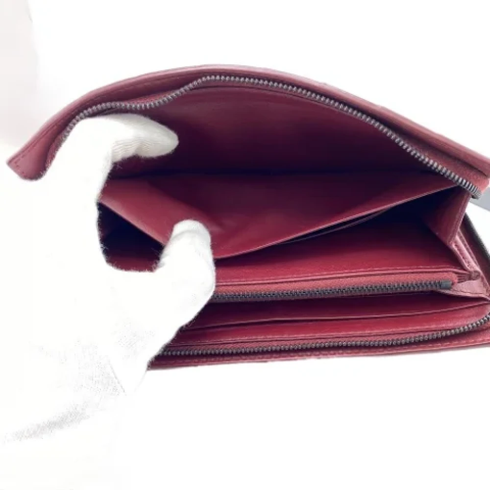 Bottega Veneta Vintage Pre-owned Leather wallets Red Dames