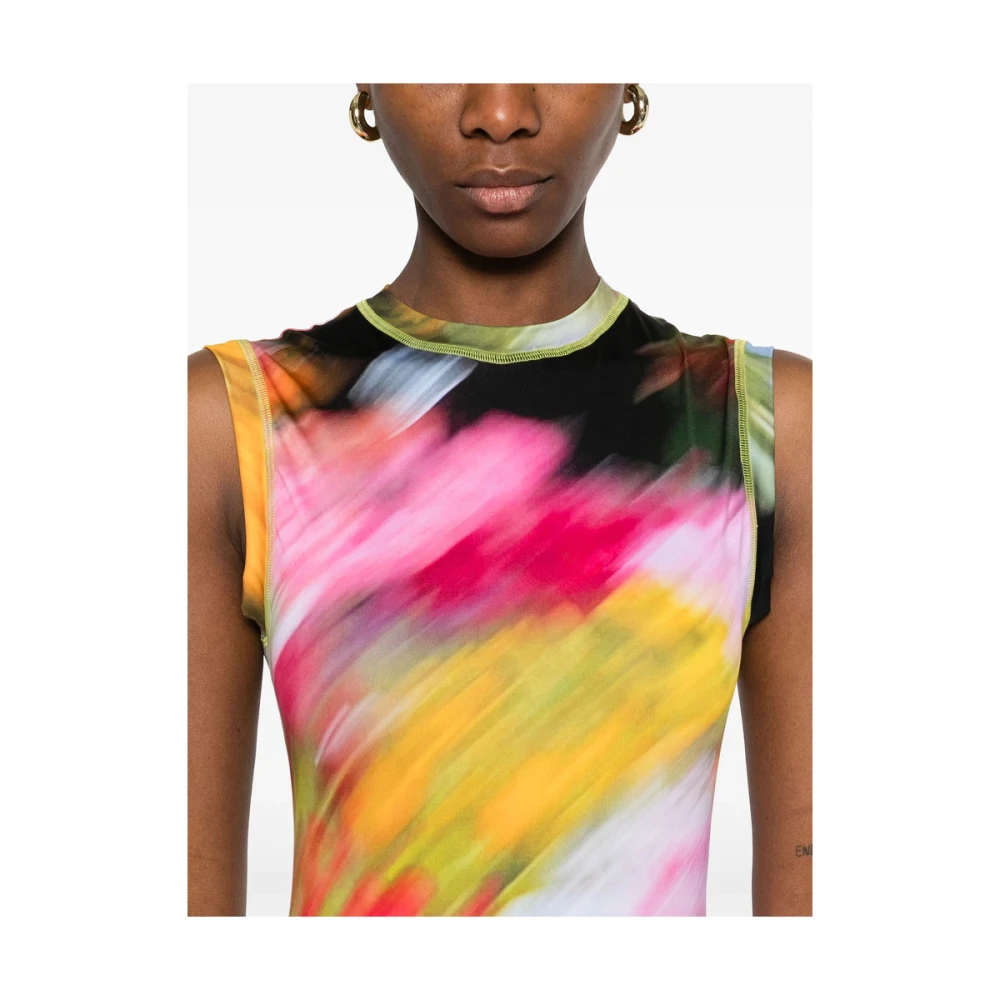 Stine Goya Sinaasappel Oranje Grafische Print Jurk Multicolor Dames
