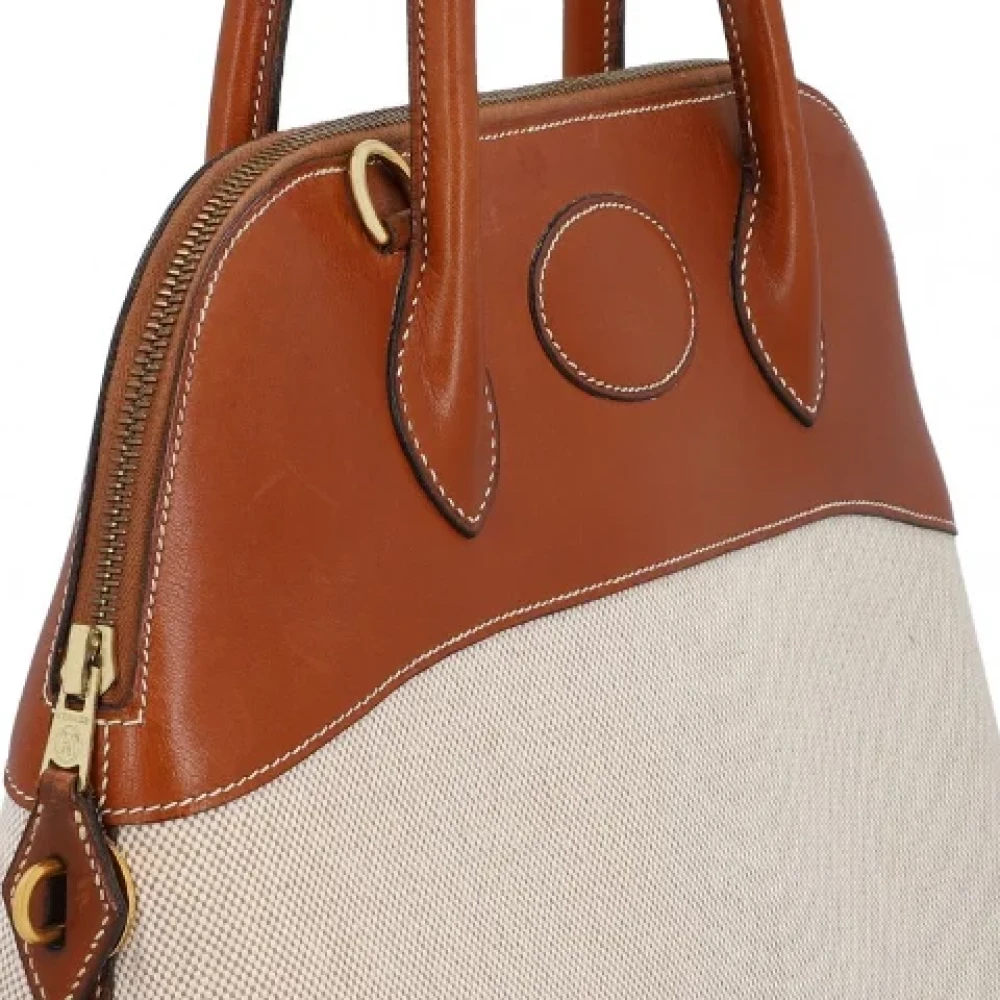 Hermès Vintage Pre-owned Leather handbags Beige Dames