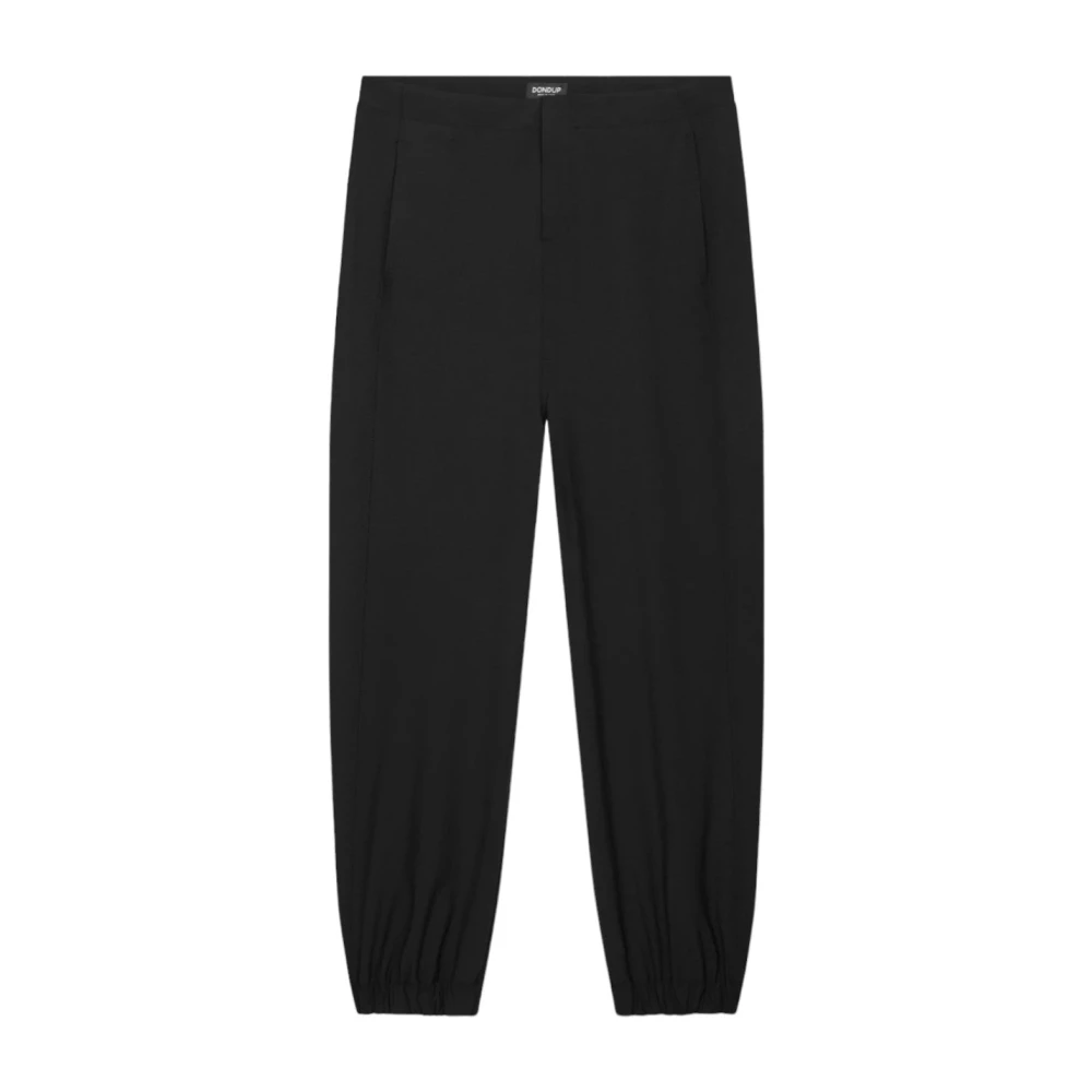 Dondup Zwarte wollen weefjoggers Black Dames