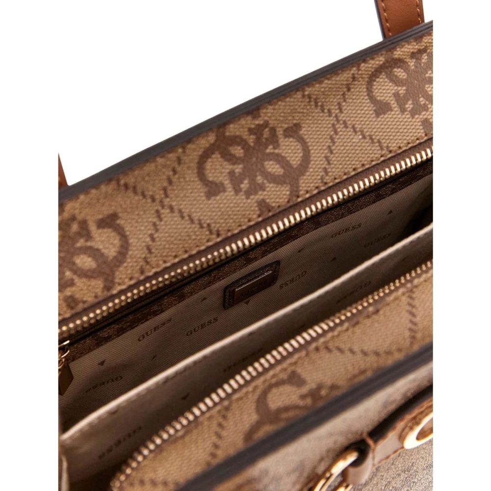 Guess Izzy Top Zip Schoudertas Brown Dames