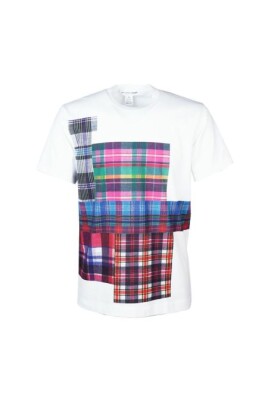 white-crew-neck-patchwork-t-shirt