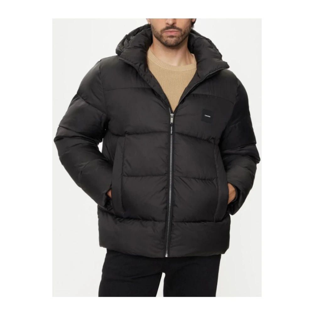 Calvin Klein Heren Gewatteerde Hooded Puffer Jas Black Heren
