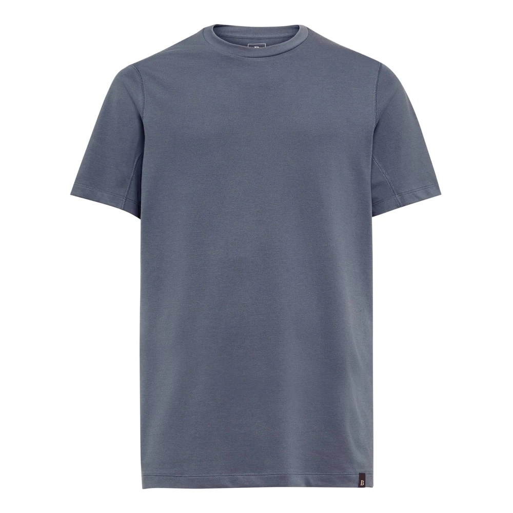 Boggi Milano High-Performance Piqué Polo T-Shirt Blue Heren