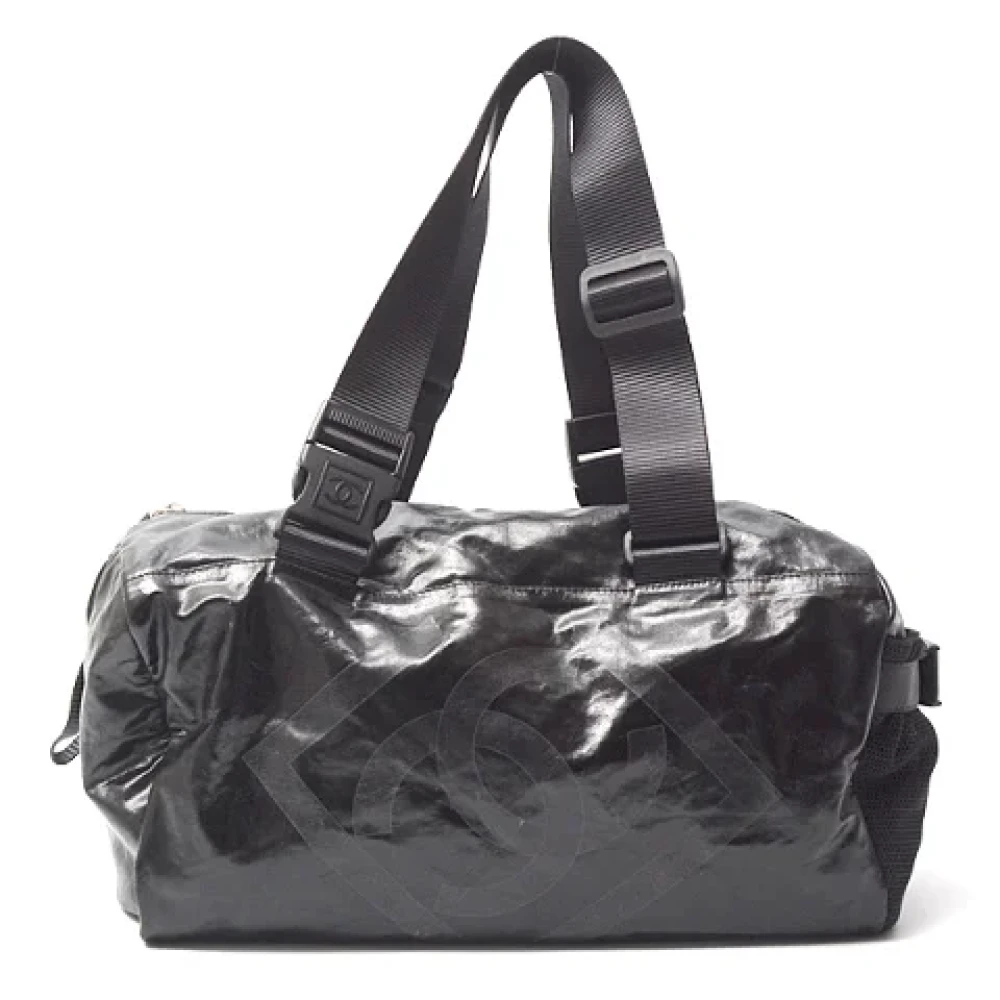 Chanel Vintage Pre-owned Canvas travel-bags Black Dames