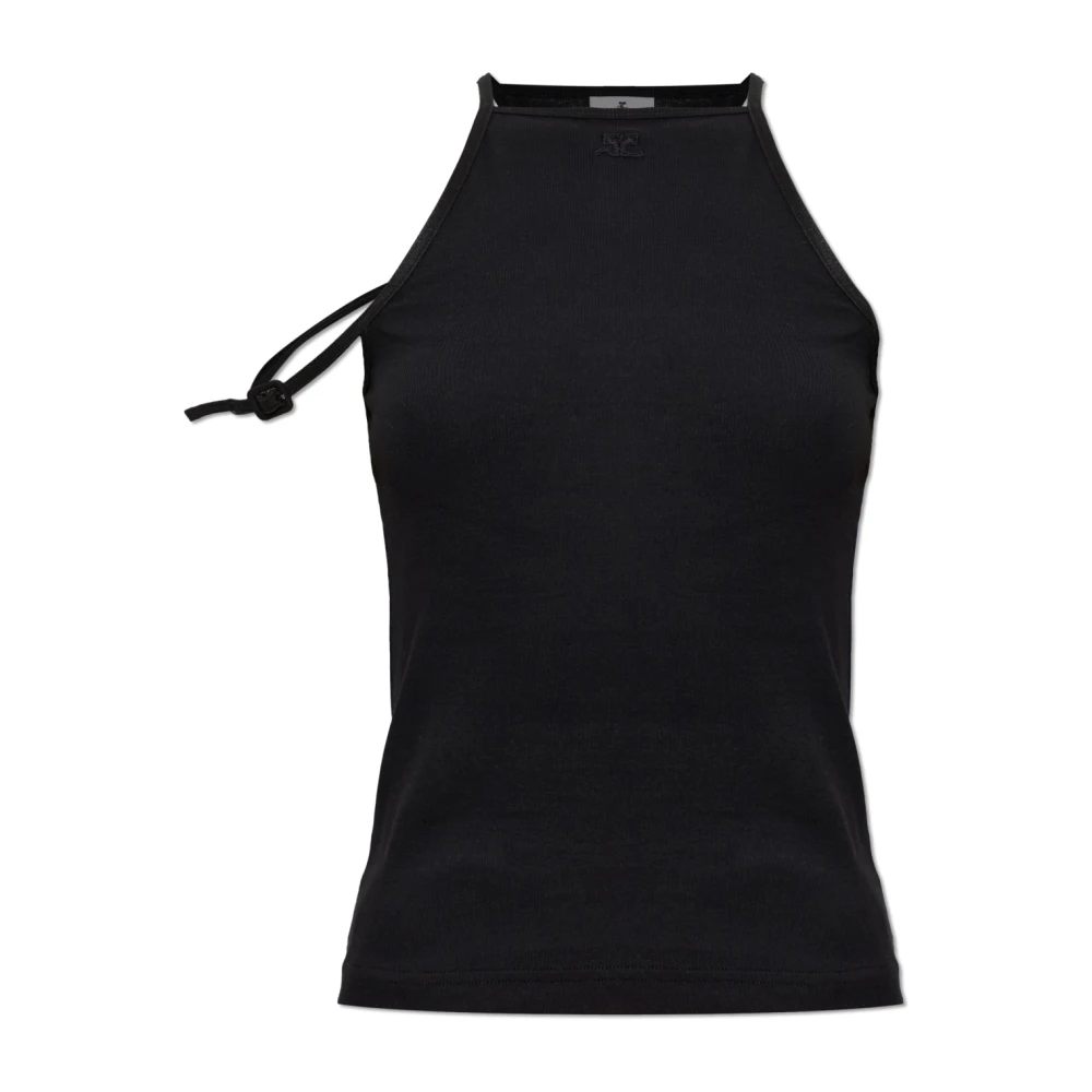 Courrèges Women's Black Sleeveless Top - Sleeveless Tops - Xs - Tops