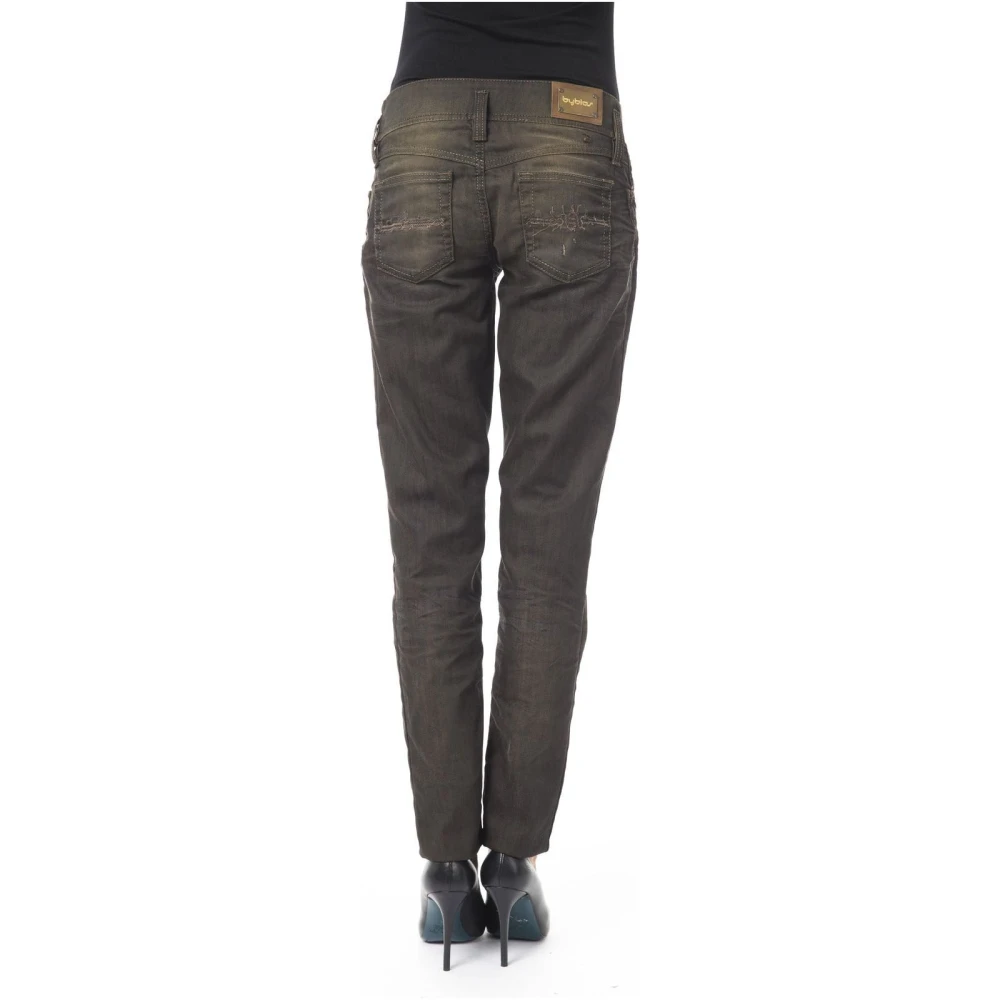 By Byblos Regular Fit Jeans met Gewassen Effect Black Dames