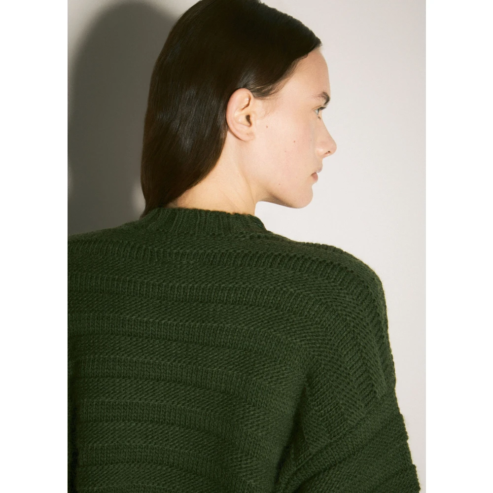 MM6 Maison Margiela Cropped Crewneck Sweater Green Dames