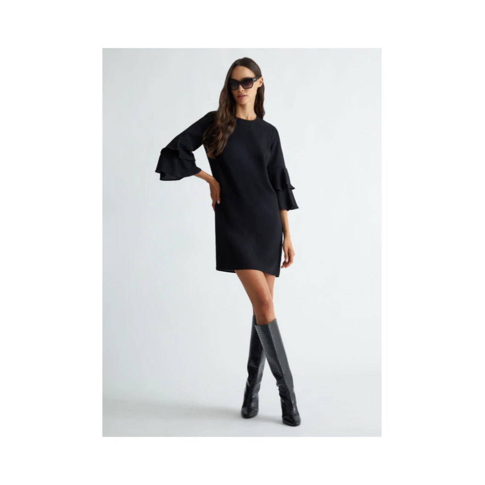 Liu Jo Stretch Crepe Jurk Black Dames