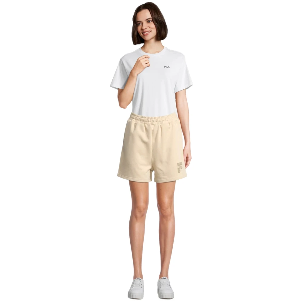 Fila Dames Shorts Balve Faw0446 Katoen Beige Dames