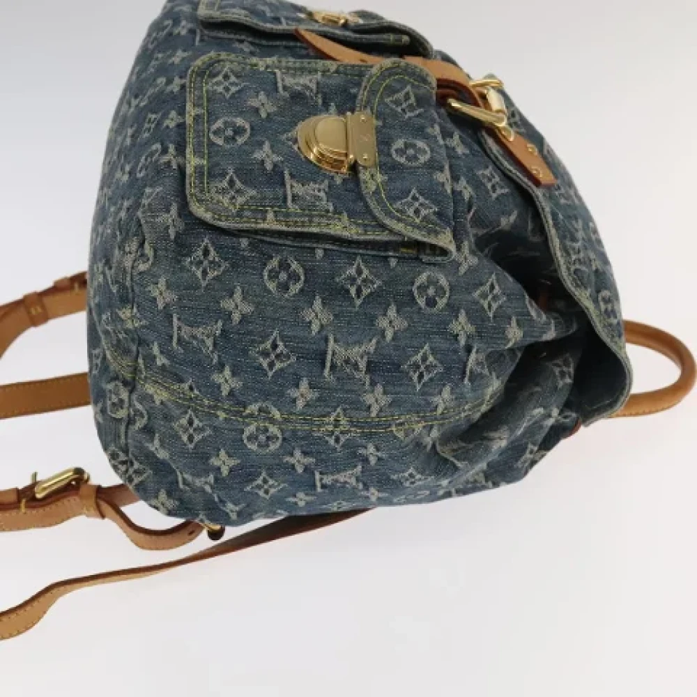 Louis Vuitton Vintage Pre-owned Denim backpacks Blue Dames