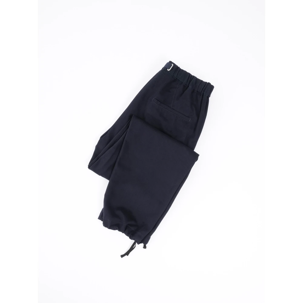 White Sand Navy Twill Broek met Verstelbare Manchetten Blue Heren