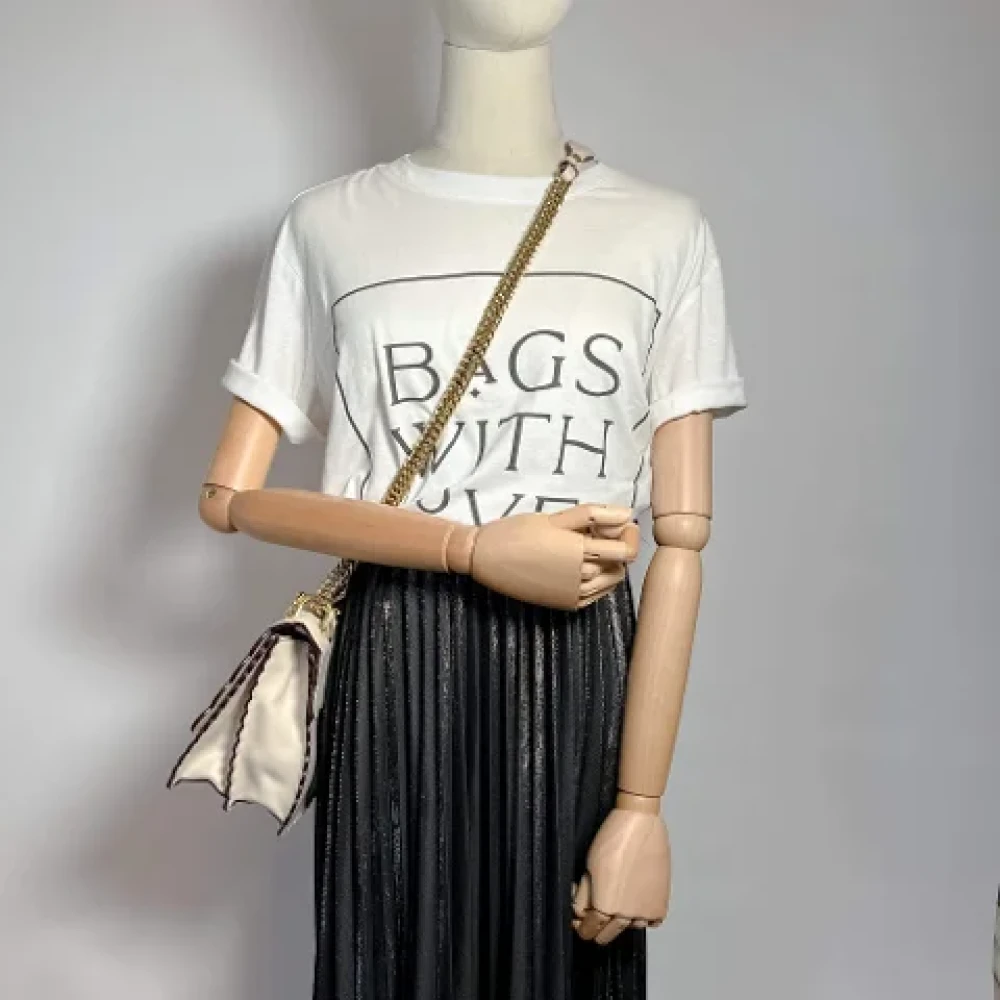 Fendi Vintage Pre-owned Leather fendi-bags Beige Dames