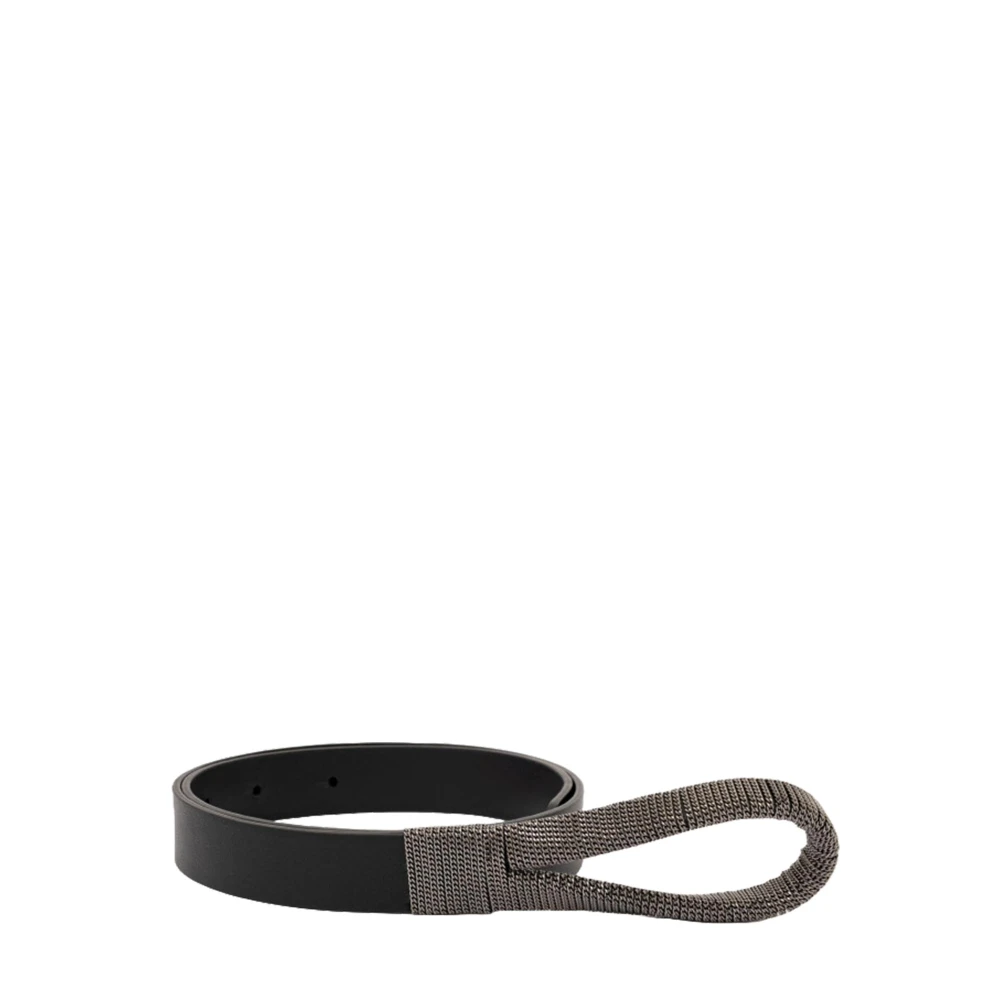Orciani Zwart Leren Riem Dames Accessoires Black Dames