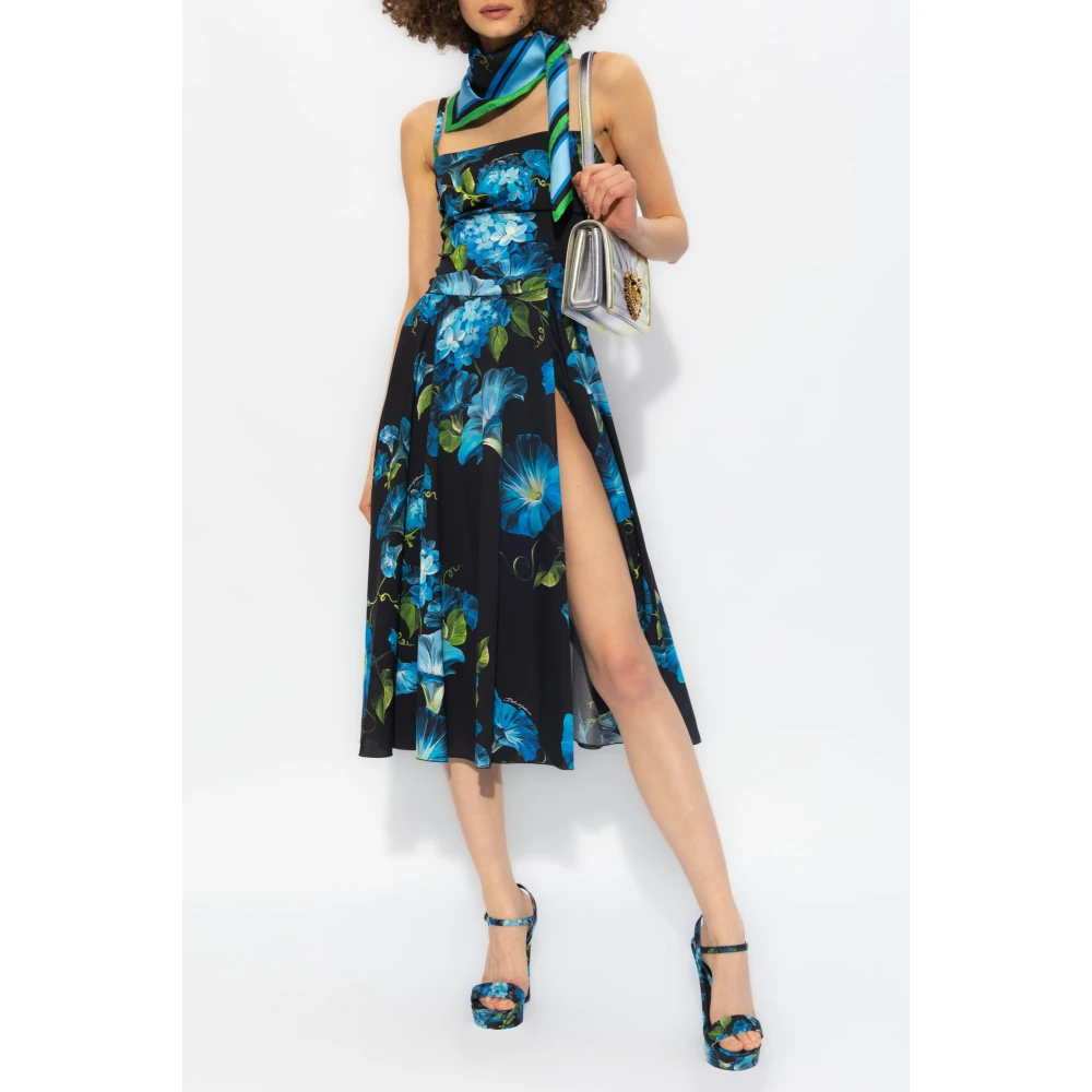 Dolce & Gabbana Zijden jurk Multicolor Dames