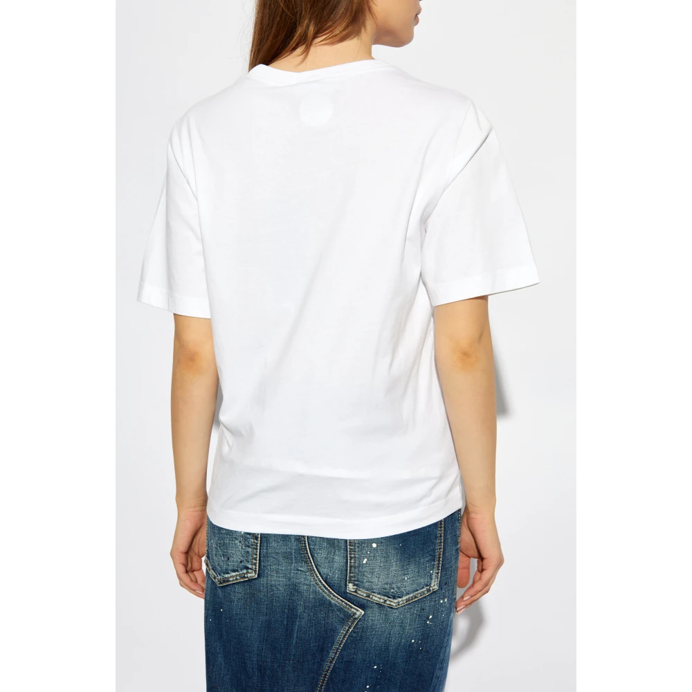 Dsquared2 Bedrukt T-shirt White Dames