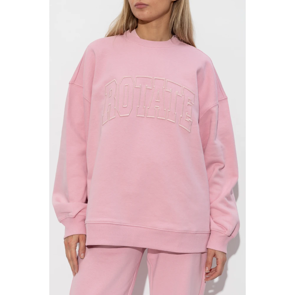 Rotate Birger Christensen Sweatshirt met logo Pink Dames