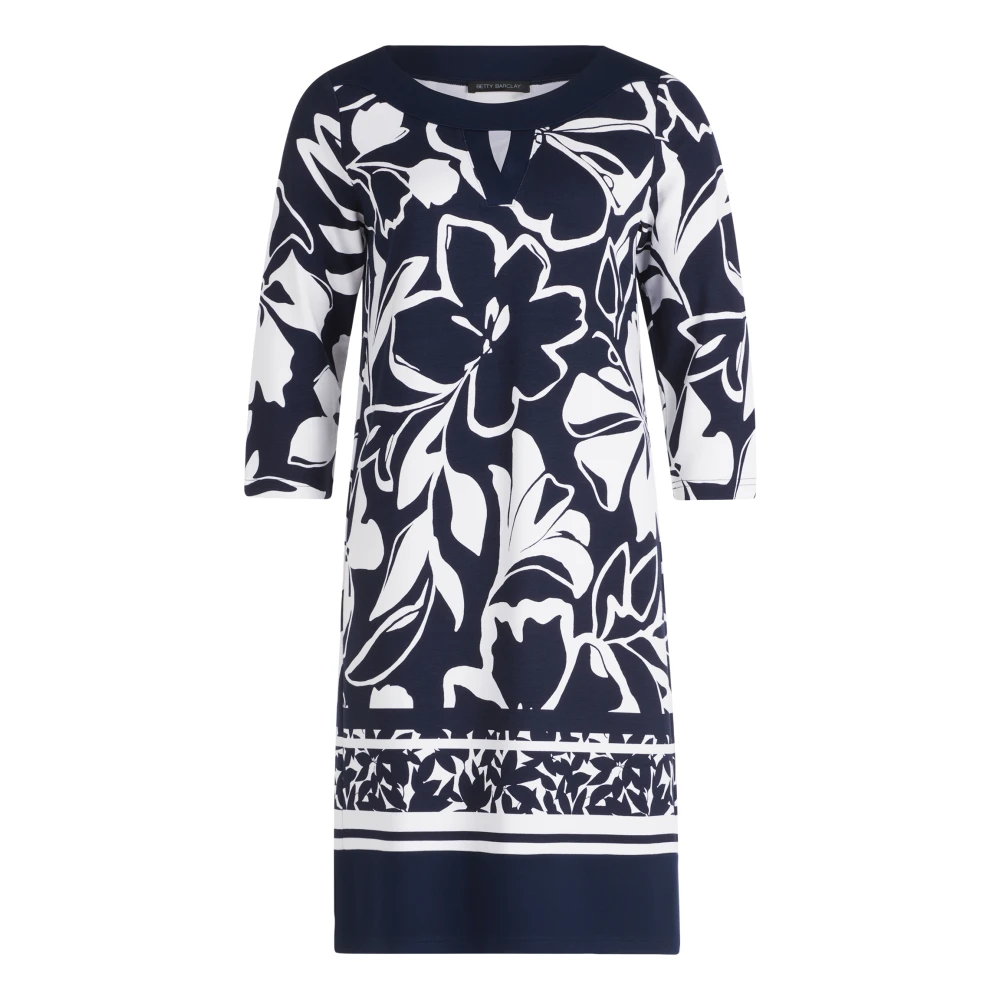 Betty Barclay Jerseyjurk met 3 4 mouwen Blue Dames