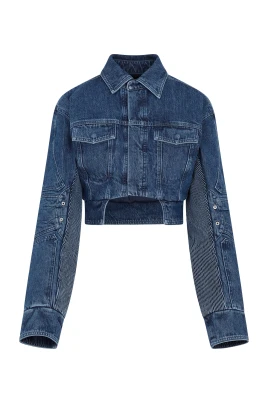 Motorcycle Hole Crop Jacket