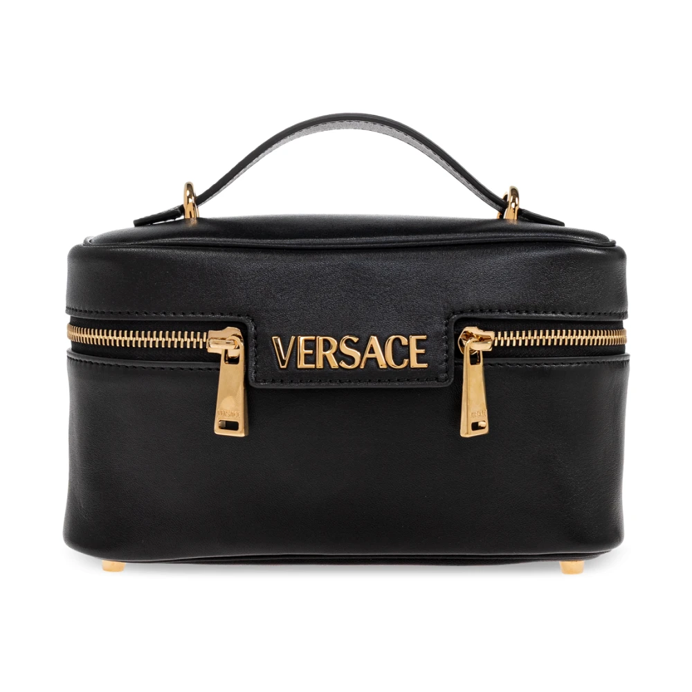 Versace Leren handtas Black Dames