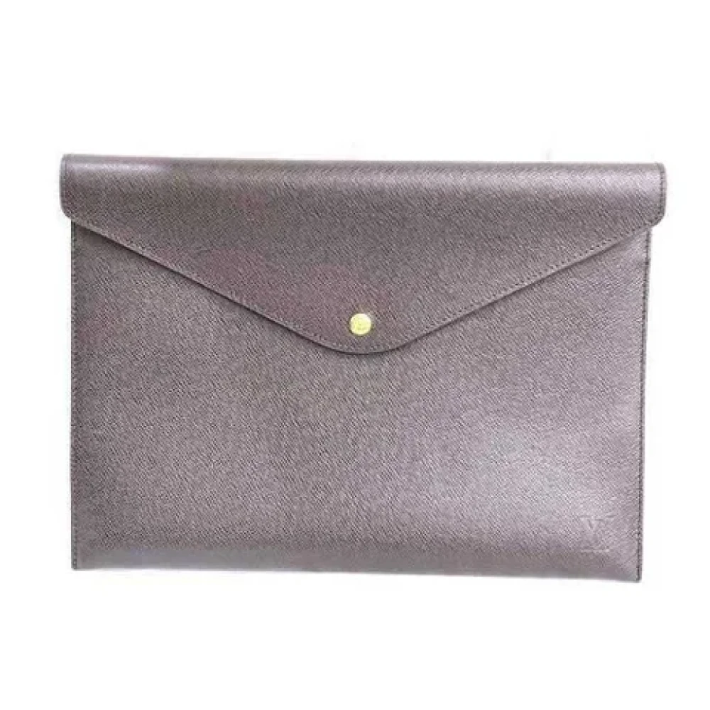 Louis Vuitton Vintage Pre-owned Leather clutches Purple Dames