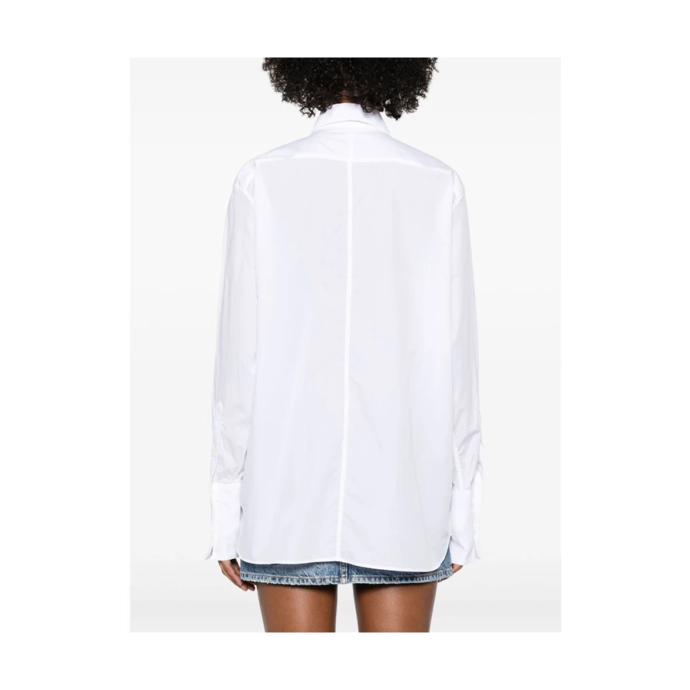 A.p.c. Witte Pintuck Overhemd Lange Mouwen White Dames
