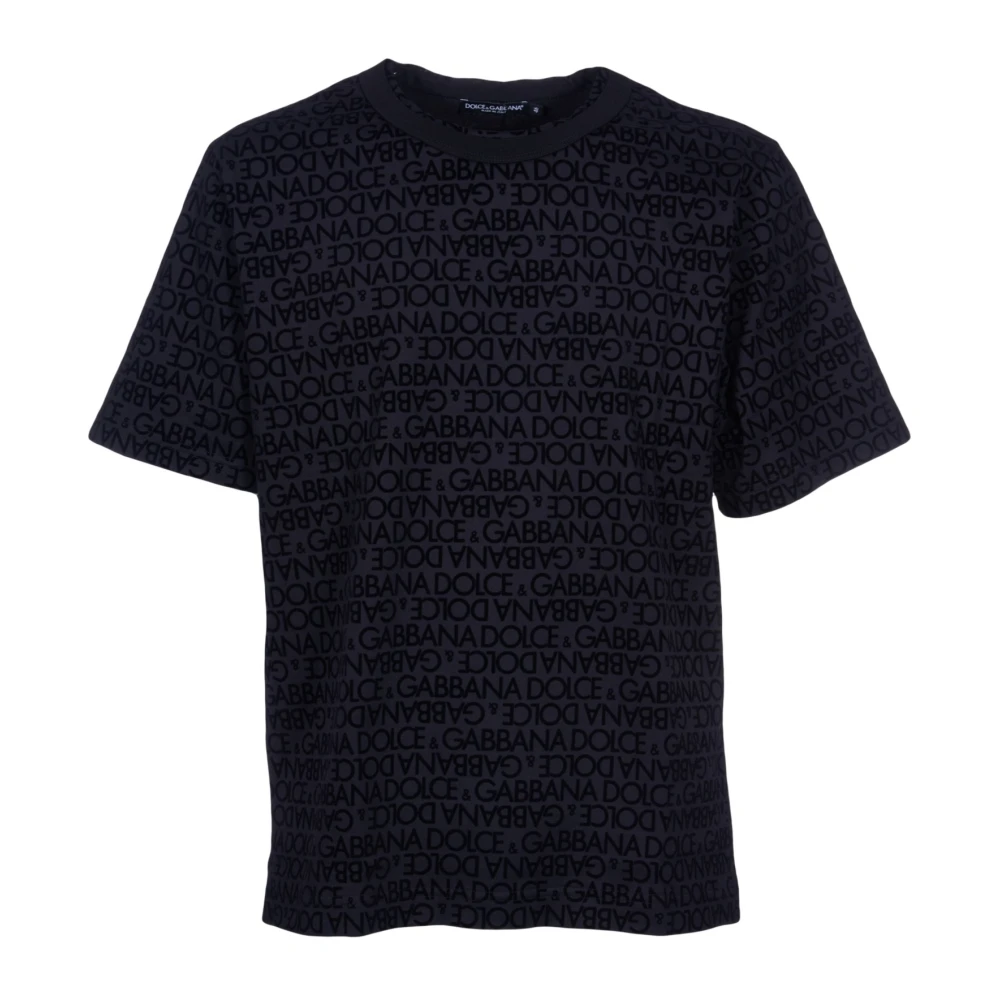 Dolce & Gabbana Zwarte T-shirts en Polos met Pinaforemetal Black Heren