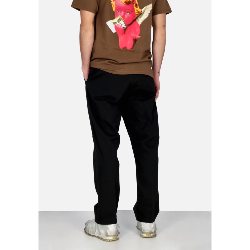 Obey Zwarte werkbroek katoenen keper recht Black Heren